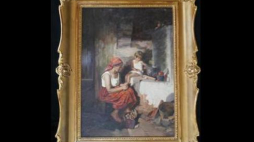  Zwrócony obraz Franciszka Mrażka "Na przypiecku". Fot. MKiDN/Twitter