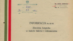 "Zbrodnia katyńska w świetle faktów i dokumentów". Opracowanie Zarządu Propagandy i Agitacji Głównego Zarządu Politycznego Wojska Polskiego z 1981 r. Źródło: WBH