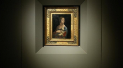 "Dama z gronostajem" Leonadra da Vinci. Fot. PAP/J. Bednarczyk
