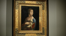 Obraz "Dama z Gronostajem Leonadra da Vinci. Fot. PAP/S. Rozpędzik