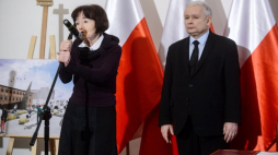 Zofia Pilecka i Jarosław Kaczyński podczas konferencji prasowej nt. Żołnierzy Wyklętych.29.02.2016. Fot. PAP/J. Kamiński
