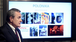 Wicepremier, minister kultury prof. Piotr Gliński podczas prezentacji nowego portalu internetowego MKiDN Polonika. Fot. PAP/R. Pietruszka 