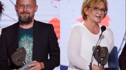 Zdobywcy Grand Prix Festiwalu "Dwa Teatry - Sopot 2017": Dariusz Błaszczyk i Agnieszka Lipiec-Wróblewska . Fot. PAP/A. Warżawa 