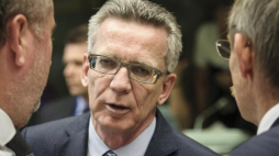 Szef MSW Niemiec Thomas de Maiziere. Fot. PAP/W. Dąbkowski