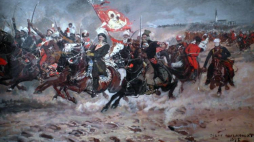 Kazimierz Pułaski pod Częstochową – obraz Józefa Chełmońskiego. Źródło: Wikimedia Commons