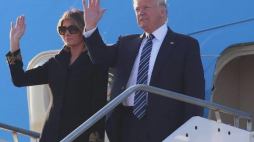 Prezydent USA w Warszawie: szczyt Trójmorza w Zamku Królewskim, wystąpienie na pl. Krasińskich. Źródło: Serwis wideo PAP