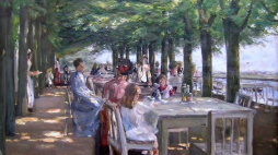 Obraz Maxa Liebermanna "Restauracja Jacob". Źródło: Wikimedia Commons 