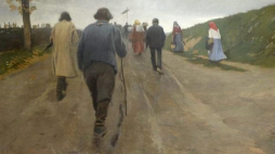 „Pielgrzymi” (1907) Alfonsa Karpińskiego. Fot. PAP/D. Delmanowicz
