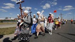 Ogólnopolska Piesza Pielgrzymka Prawosławna na Świętą Górę Grabarkę. Białystok, 14.08.2015. Fot. PAP/A. Reszko