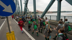 Uczestnicy Międzynarodowego Zlotu Harcerzy i Skautów "Wicek 2013" Toruń, 2013. Fot. PAP/T. Żmijewski 