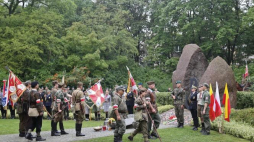 Uroczystości przy pomniku "Mokotów Walczący - 1944". Fot. PAP/R. Guz