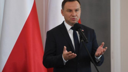 Prezydent Andrzej Duda podczas międzynarodowej konferencji "Operacja polska NKWD 1937-1938. Przywracanie pamięci o zbrodni" w Belwederze. Fot. PAP/B. Zborowski