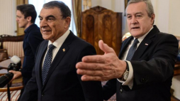 Przewodniczący Zgromadzenia Narodowego Republiki Armenii Ara Babloyan (L) i wicepremier, minister kultury Piotr Gliński (P)/ Fot. Serwis Foto PAP/J. Kamiński
