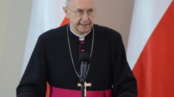 Przewodniczący KEP, metropolita poznański abp Stanisław Gądecki podczas sesji naukowej w Belwederze upamiętniającej abp. Antoniego Baraniaka. Fot. PAP/J. Kamiński 