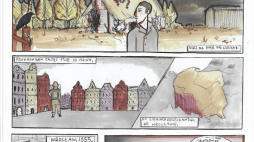 V edycja konkursu. Fragment komiksu "Ziemie odzyskane, ziemie utracone", autorki: Wioletta Goraj, Małgorzata Iżuk, Weronika Kiewisz, kl. 1 B, nauczyciel opiekun: p. Sławomir Milczarek., Liceum Ogólnokształcące nr IV we Wrocławiu. Źródło: portal IPN www.pamiec.pl