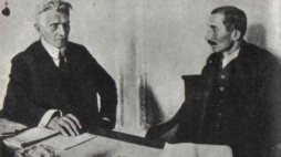 Premier Rządu Obrony Narodowej Wincenty Witos (z prawej) i wicepremier, Ignacy Daszyński. Źródło: Wikimedia Commons