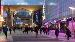 Plac Wilhelma Szewczyka w Katowicach, który ma nosić imię Marii i Lecha Kaczyńskich.. Fot. PAP/A. Grygiel
