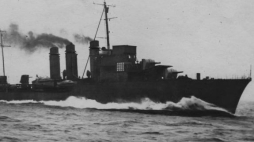 Niszczyciel ORP "Burza". Źródło: NAC