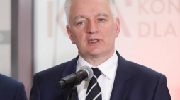 Wicepremier, minister nauki i szkolnictwa wyższego Jarosław Gowin podczas konferencji prasowej, po prezentacji projektu ustawy "Prawo o szkolnictwie wyższym i nauce", 22 bm. na ASP w Warszawie. Fot. PAP/P. Supernak