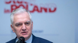  Minister nauki i szkolnictwa wyższego Jarosław Gowin podczas inauguracji konferencji "Studenci zagraniczni w Polsce 2018". Fot. PAP/A. Grygiel