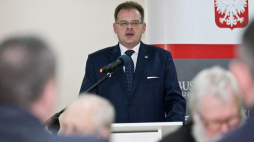 Szef Urzędu do Spraw Kombatantów i Osób Represjonowanych Jan Józef Kasprzyk podczas spotkania opłatkowego z kombatantami i działaczami opozycji antykomunistycznej oraz osobami represjonowanymi z powodów politycznych w Gorzowie Wlkp. Fot. PAP/L. Muszyński