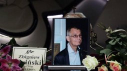 Uroczystości pogrzebowe profesora Zbigniewa Osińskiego na Cmentarzu Wojskowym na Powązkach w Warszawie. Fot. PAP/T. Gzell