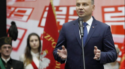 Prezydent Andrzej Duda podczas spotkania z mieszkańcami Żor. Fot. PAP/A. Grygiel