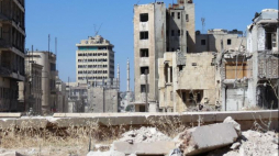 Ruiny w centrum Aleppo. 09.2017. Fot. PAP/W. Repetowicz
