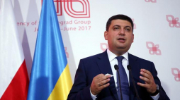 Premier Ukrainy Wołodymyr Hrojsman. 2016 r. Fot. PAP/G. Momot