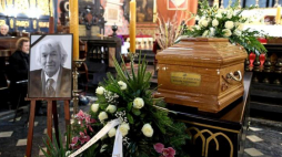 Uroczystości pogrzebowe Mieczysława Święcickiego. Fot. PAP/S. Rozpędzik