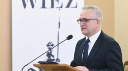 Redaktor naczelny czasopisma, Zbigniew Nosowski podczas jubileuszu 60-lecia kwartalnika "Więź". Fot. PAP/R. Pietruszka