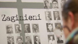 Wystawa „Obława Augustowska - Lipiec 1945”, przygotowana przez Oddziałowe BEP IPN w Białymstoku. Fot. PAP/L. Szymański