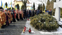 Uroczystości 73. rocznicy rozstrzelania Ukraińców przez polskie podziemie w Pawłokomie. Fot. PAP/D. Delmanowicz