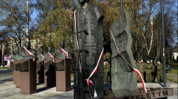 Pomnik płk. Łukasza Cieplińskiego i członków IV Zarządu Wolność i Niezawisłość  w Rzeszowie. 2013 r. Fot.  PAP/D. Delmanowicz