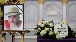 Uroczystości pogrzebowe Zbigniewa Łapińskiego. Fot. PAP/T. Gzell