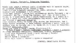 Odezwa ŻOB do Polaków. Źródło: „Polacy – Żydzi 1939-1945: wybór źródeł”, oprac. A.K. Kunert