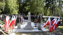 Uroczystość odsłonięcia odnowionego pomnika Legionistów Polskich z lat 1914-1918 oraz złożenie do grobu szczątków legionisty st. sierżanta Bolesława Nuckowskiego. Fot. PAP/D. Delmanowicz