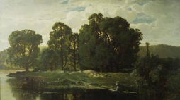 "Widok Kępy Puławskiej" J. Szermentowskiego. Źródło: Muzeum Narodowe w Kielcach