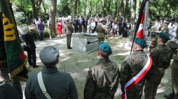 Uroczystości pogrzebowe gen. bryg. Ottokara Brzoza-Brzeziny na Cmentarzu Wojskowym na Powązkach w Warszawie. Fot. PAP/T. Gzell