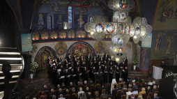 Koncert galowy z udziałem Akademickiego chóru studentów Charkowskiej Państwowej Akademii Kultury zainaugurował Hajnowskie Dni Muzyki Cerkiewnej. Fot. PAP/A. Reszko