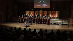 Koncert Akademickiego Chóru Kameralnego „Chreszczatyk” z Kijowa pod dyr. Pawło Strucia podczas XXXVII Międzynarodowego Festiwalu Muzyki Cerkiewnej „Hajnówka 2018” w Białymstoku. Fot. PAP/A. Reszko