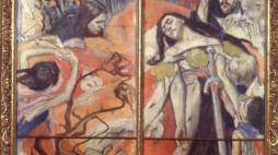  Stanisław Wyspiański - Polonia (1894) - fragment projektu witraża do katedry lwowskiej pt. Śluby Jana Kazimierza. Fot. PAP/reprodukcja