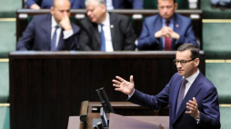 Premier Mateusz Morawiecki podczas debaty nad projektem zmian ustawy o IPN. Warszawa, 27.06.2018. Fot. PAP/P. Supernak