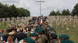 Główne obchody 73. rocznicy obławy augustowskiej na Górze Krzyży w miejscowości Giby. Fot. PAP/A. Reszko