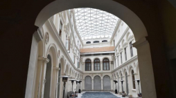 Muzeum Książąt Czartoryskich w budynku pałacu Książąt Czartoryskich w Krakowie w trakcie prac remontowych, 2017 rok. Fot. PAP/J. Bednarczyk
