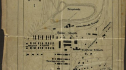 Plan podobozu Jawischowitz, należącego do kompleksu Auschwitz. Źródło: Muzeum Auschwitz