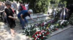 Uroczystości pogrzebowe Kazimierza Karabasza. Fot. PAP/T. Gzell