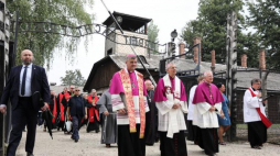 Abp Marek Jędraszewski podczas uroczystości 77. rocznicy śmierci ojca Maksymiliana Kolbego. Fot. PAP/J. Graczyński