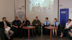 Konferencja prasowa na temat konkursu „Policjanci w służbie historii”. Warszawa, 7 września 2018. Fot. Aleksandra Wierzchowska (IPN)