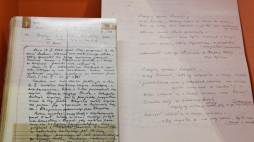 Wadowice, 17.10.2018. Osobisty kalendarz kard. Wojtyły z notatkami, który miał ze sobą w czasie konklawe, prezentowany w Muzeum Domu Rodzinnego Jana Pawła II w Wadowicach. Kalendarz do tej pory udostępniany był do celów naukowych w Archiwum Kurii Metropolitalnej w Krakowie. Fot. PAP/J. Bednarczyk
